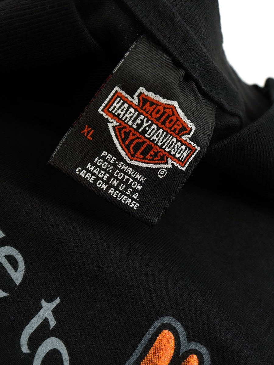 90's H-D ハーレーダヴィッドソン イーグル 両面プリント Tシャツ 表記