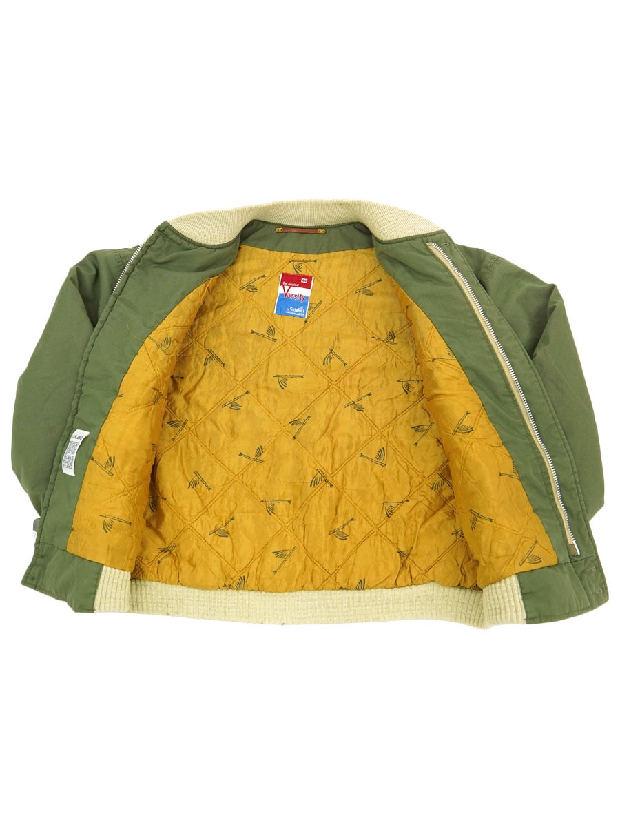 70's CATALINA Varsity キャップショルダージャケット モスグリーン
