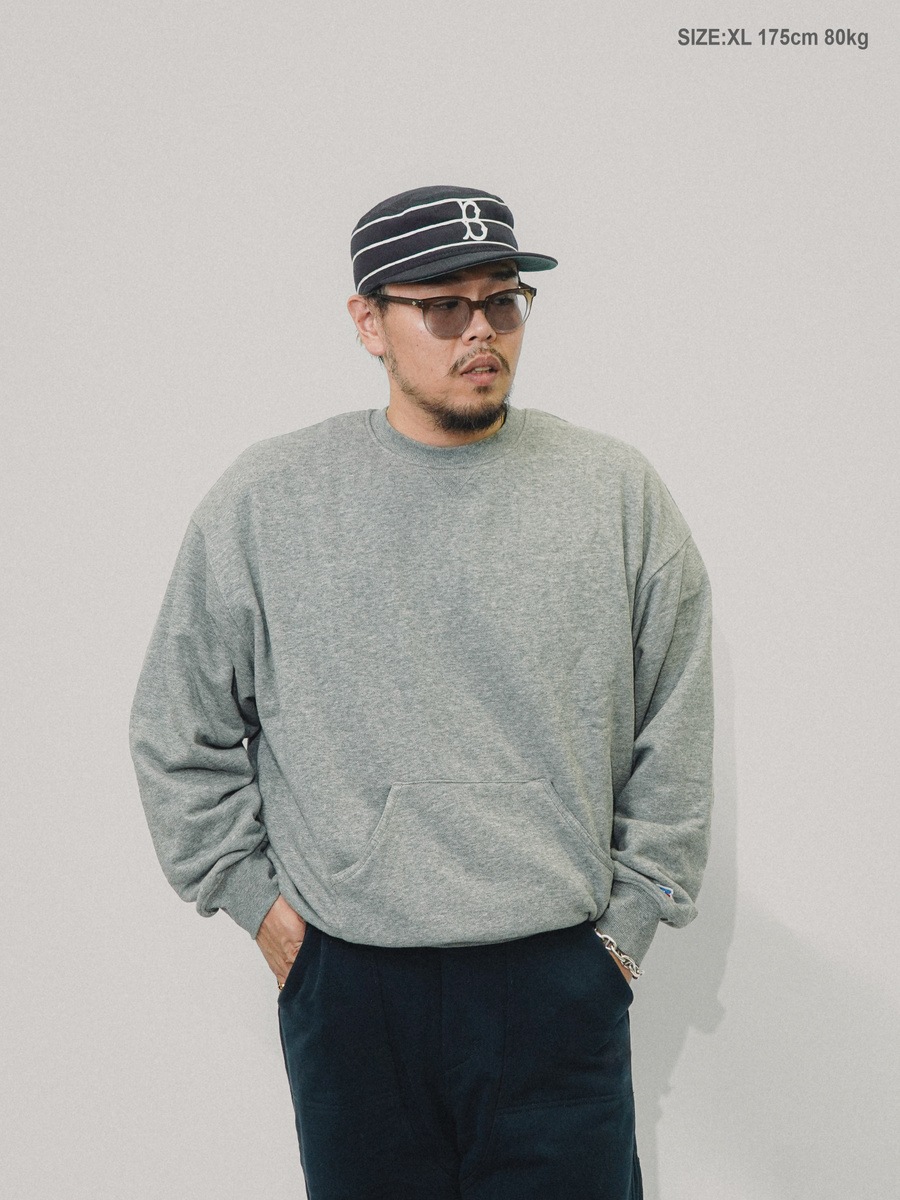 RUSSELL × BerBerJin Nu Blend Double Face CN Sweat HEATHER CHARCOAL