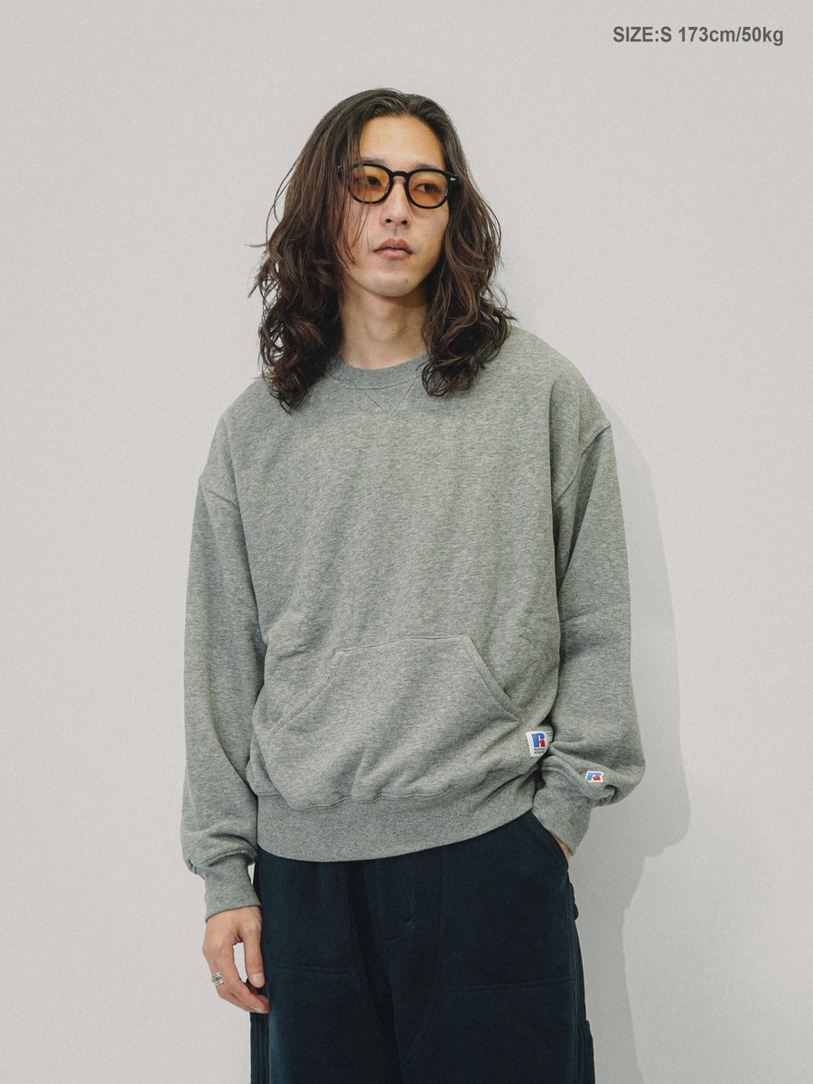 RUSSELL × BerBerJin Nu Blend Double Face CN Sweat HEATHER CHARCOAL