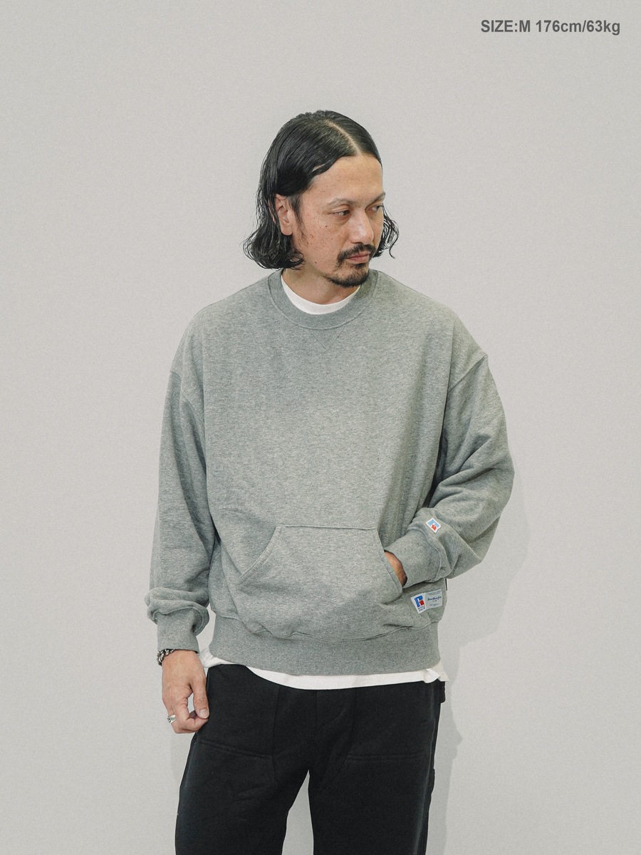 RUSSELL × BerBerJin Nu Blend Double Face CN Sweat HEATHER CHARCOAL