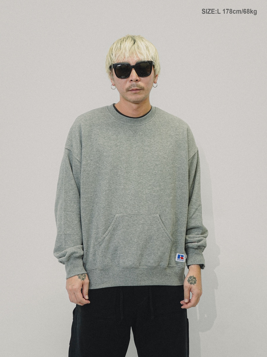 RUSSELL × BerBerJin Nu Blend Double Face CN Sweat HEATHER CHARCOAL