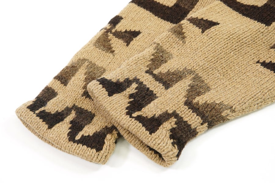 90's ラルフローレン 風車柄 コンチョボタン ハンドニットガウン