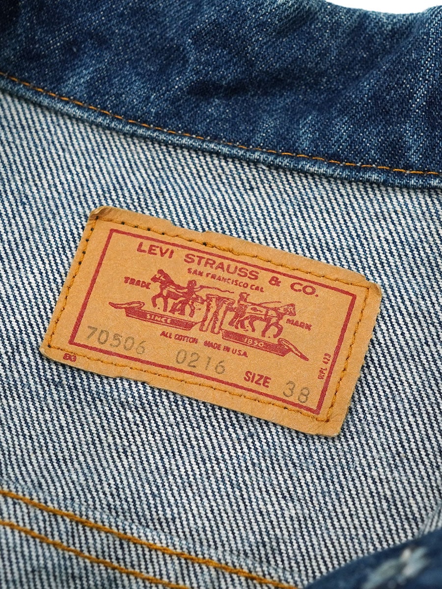80's Levi's 70506 4ポケット デニムジャケット 濃青 表記(38) USA製