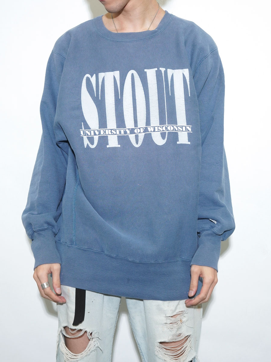 90's 刺繍タグ チャンピオンRW ''STOUT UNIVERSITY OF WISCONSIN