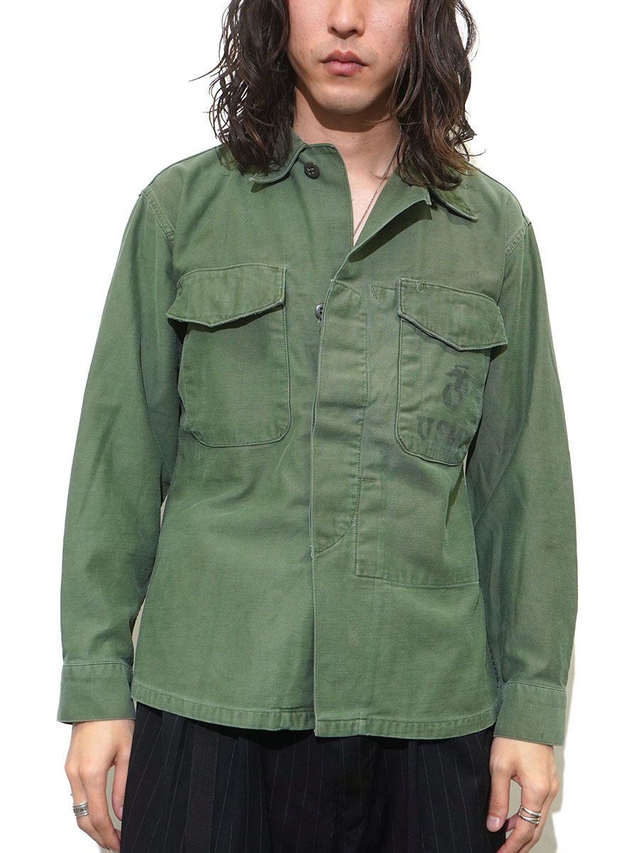 50's～ USMC P-58 コットンサテン ユーティリティシャツ 表記(34