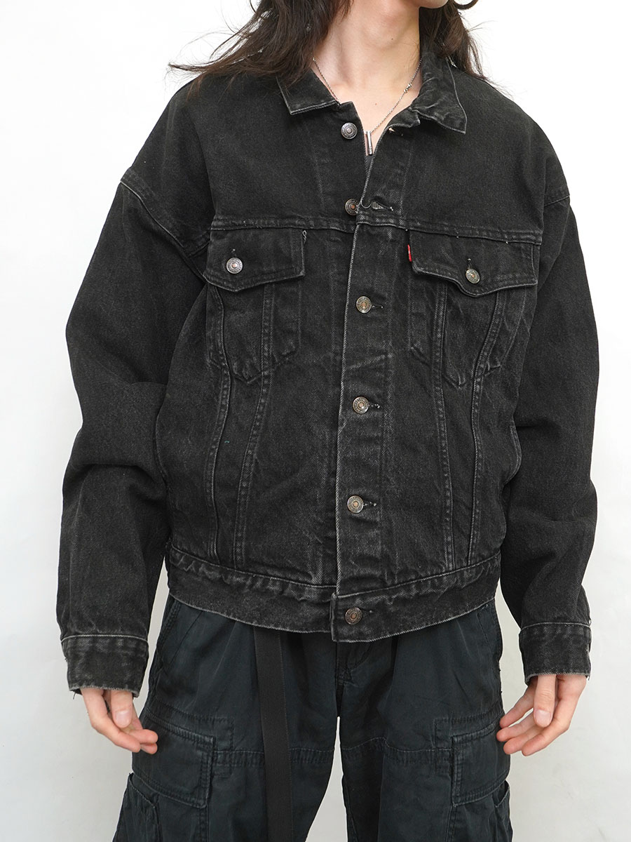 90's Levi's 70598 4ポケ ブラックデニムジャケット 表記(M