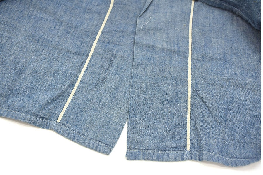 60's U.S.NAVY シャンブレーシャツ ステンシル 表記(M)