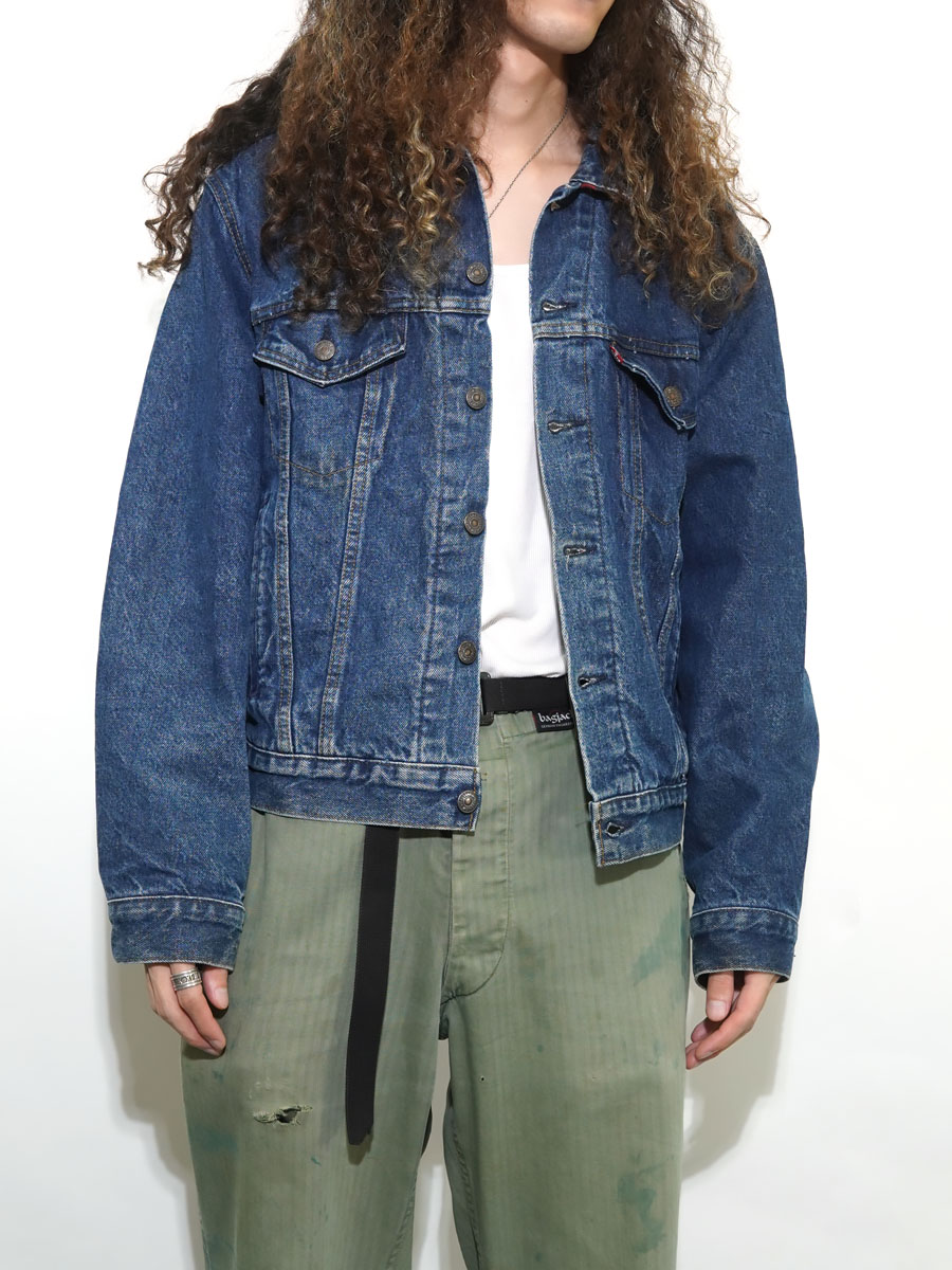 80's Levi's 70411 デニムジャケット 赤黒チェック フランネルライナー