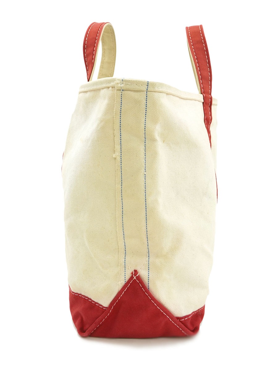 80's L.L.BEAN BOAT AND TOTE 生成りx赤