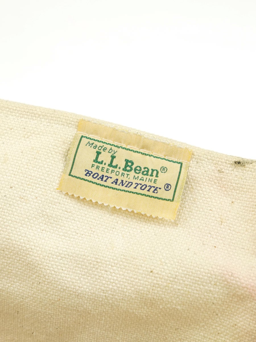 80's L.L.BEAN BOAT AND TOTE 生成りx赤