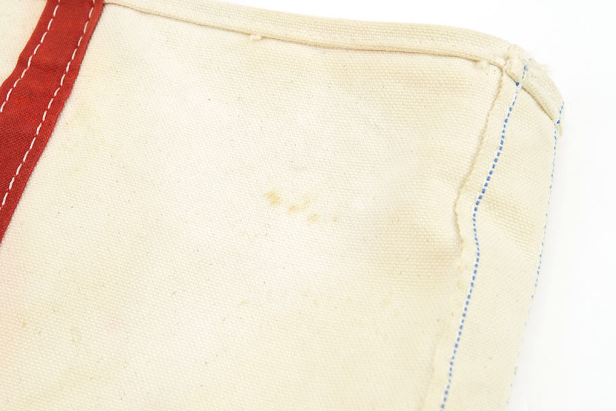 80's L.L.BEAN BOAT AND TOTE 生成りx赤