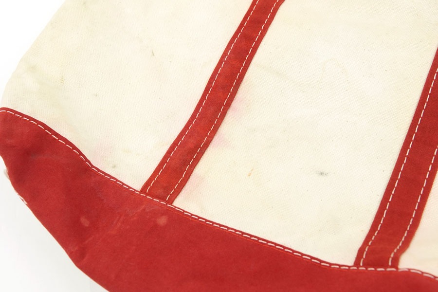 80's L.L.BEAN BOAT AND TOTE 生成りx赤