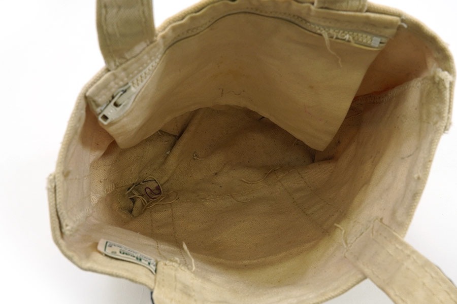 70's L.L.Bean BOAT AND TOTE 生成りx紺 ポケット付き