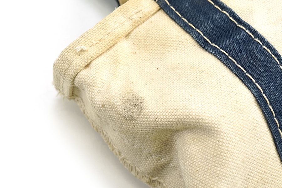 70's L.L.Bean BOAT AND TOTE 生成りx紺 ポケット付き
