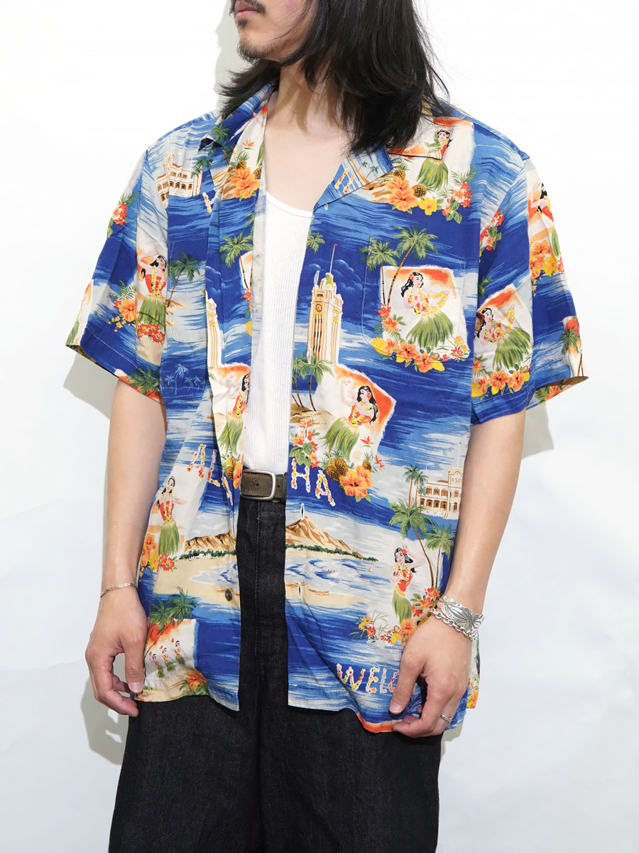 RALPH LAUREN VINTAGE CAMP VISCOSE HAWAIIAN SHIRT (SIZE. LARGE