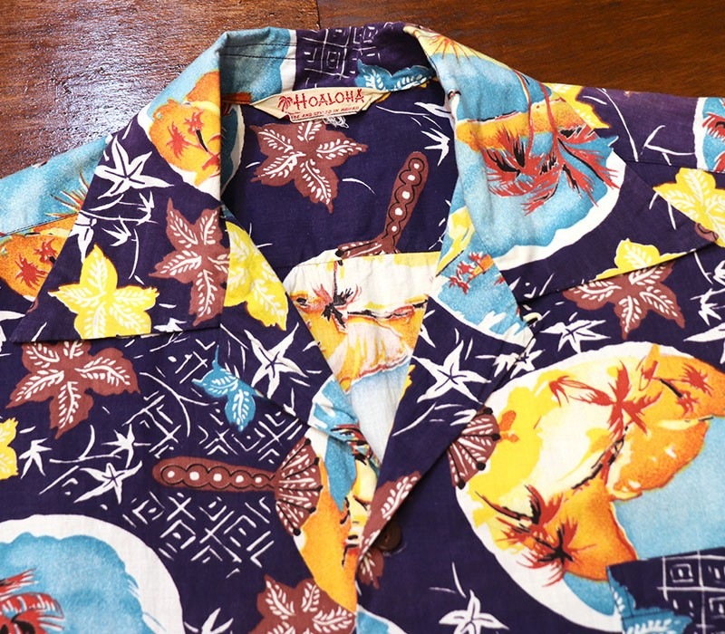 1950s COTTON HAWAIIAN , Size L