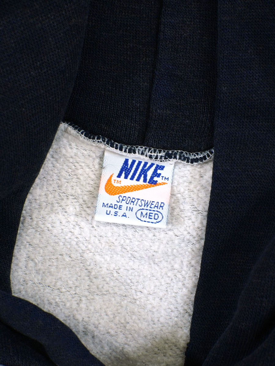 70's NIKE グレー×ネイビー 2トーン スウェットパーカ 表記(M) 