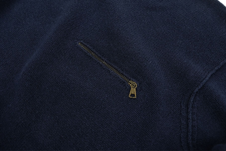 90's POLO SPORT ''US 67'' 100%コットンニット ジップポケット 表記(L