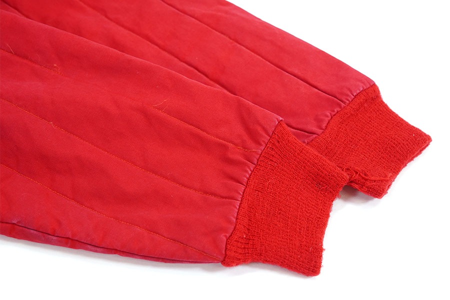 60's COTTON QUILTING JACKET RED (APPROX.LARGE)