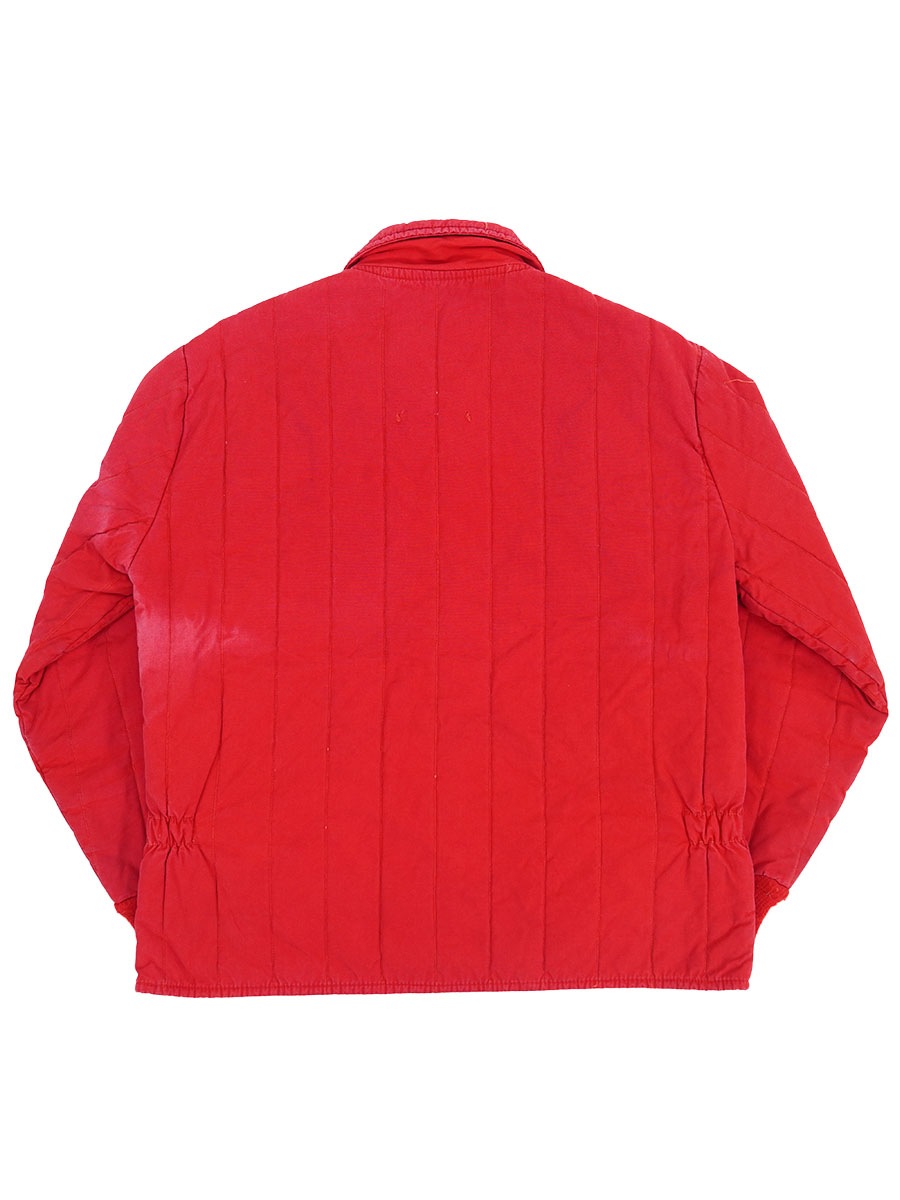 60's COTTON QUILTING JACKET RED (APPROX.LARGE)