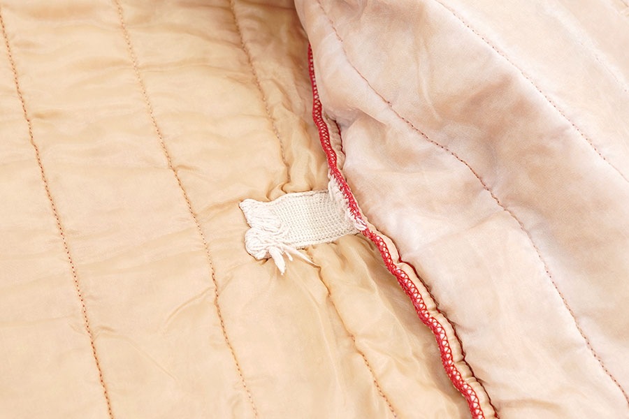 60's COTTON QUILTING JACKET RED (APPROX.LARGE)