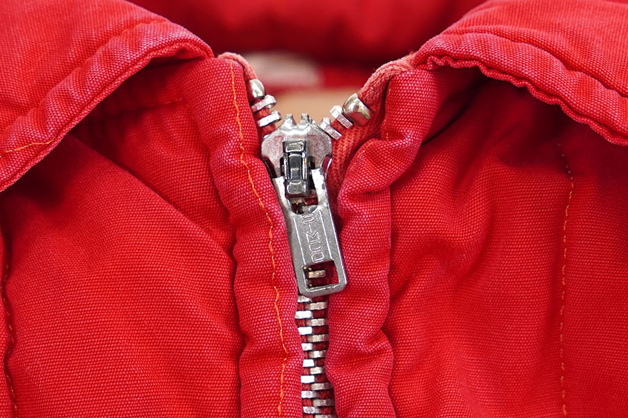 60's COTTON QUILTING JACKET RED (APPROX.LARGE)