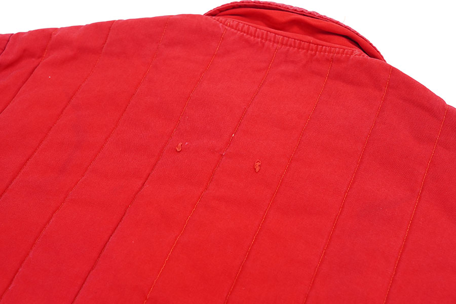 60's COTTON QUILTING JACKET RED (APPROX.LARGE)