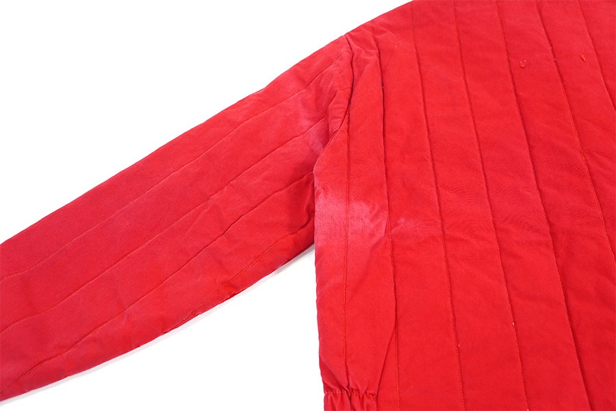 60's COTTON QUILTING JACKET RED (APPROX.LARGE)