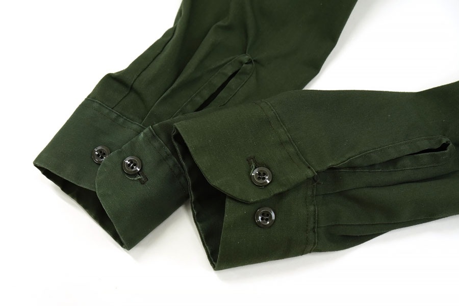 RRL オリーブ色 ワークシャツ 80's～ Dickies L/Sワークシャツ オリーブグリーン 表記(15-15 1/2