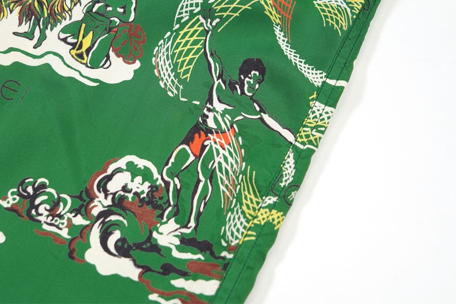 1950's Hale Hawaii LAND OF ALOHA L/S HAWAIIAN SHIRT Size,M