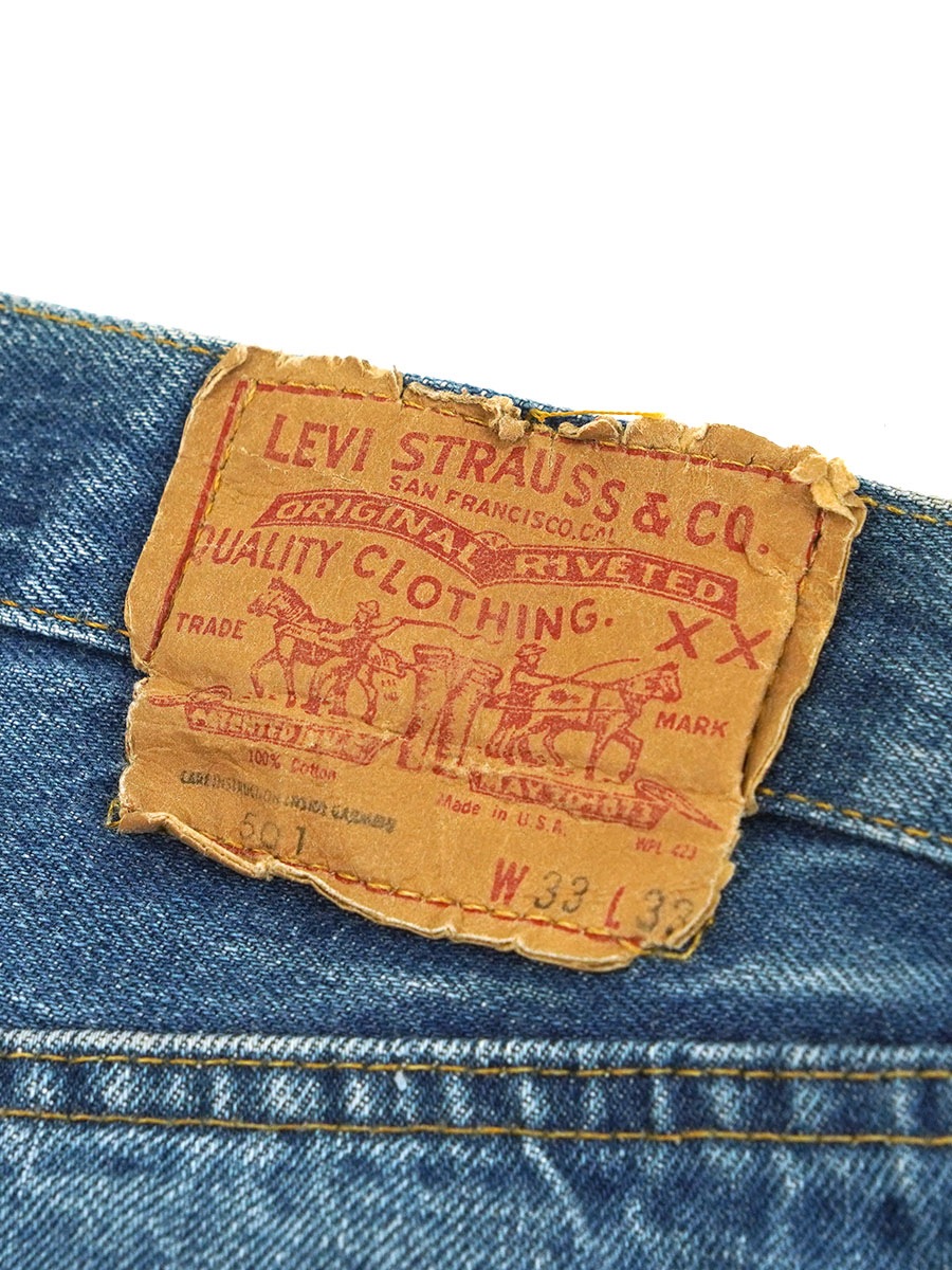 80's LEVI'S 501 66 CHAIN STITCH (SIZE.W33 L33)