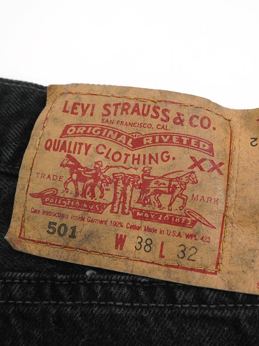 80's Levi's 501 デニムパンツ 表記(35x31) USA製 90's Levi's 501 ブラック デニムパンツ 表記(30x30) USA製
