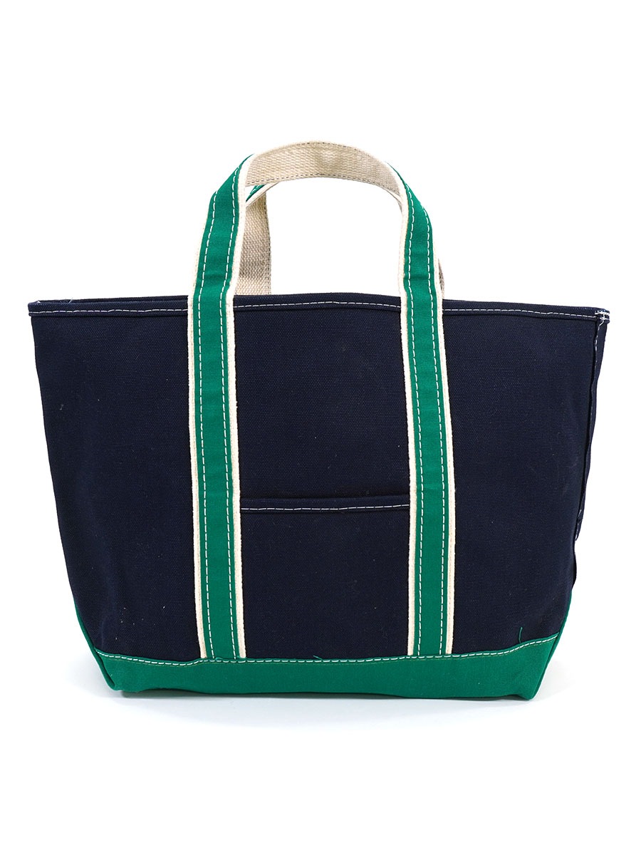 80's L.L. Bean DELUXE BOAT AND TOTE グリーンxネイビー LARGEサイズ