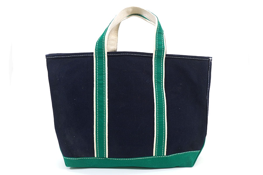 ug【エルエルビーン】Boat and Tote ネイビー×グリーン 80's L.L. Bean DELUXE BOAT AND TOTE グリーンxネイビー LARGEサイズ