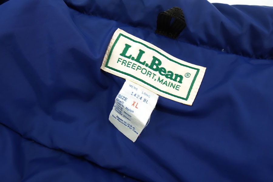 名作】90s L.L BEAN ダウンベスト リバーシブル ブルー XL