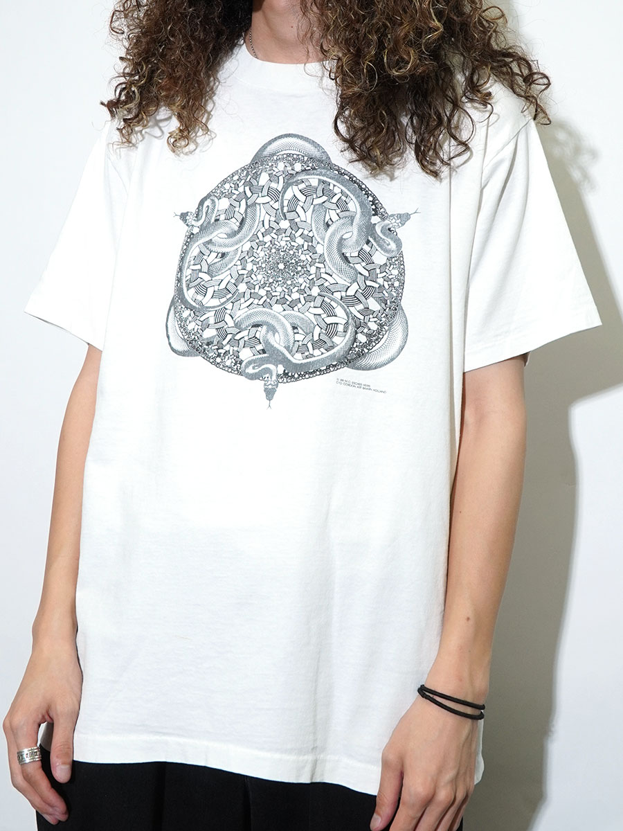 90's USA製 M.C.エッシャー だまし絵 アート Tシャツ 滝 00s エッシャー 滝 Tシャツ オフィシャル M.C.ESCHER 90s - メルカリ