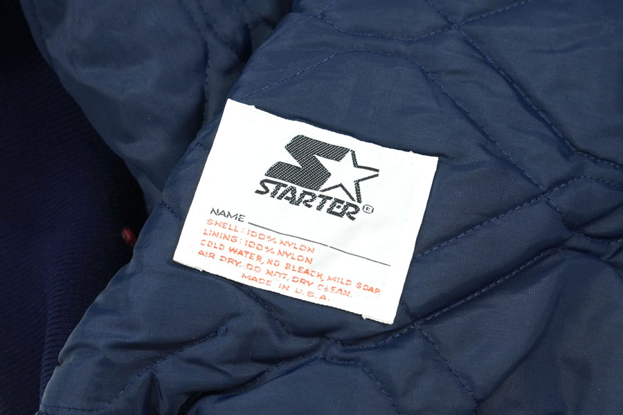 90's STARTER ''New York Yankees'' サテンスタジャン ネイビー 表記(L
