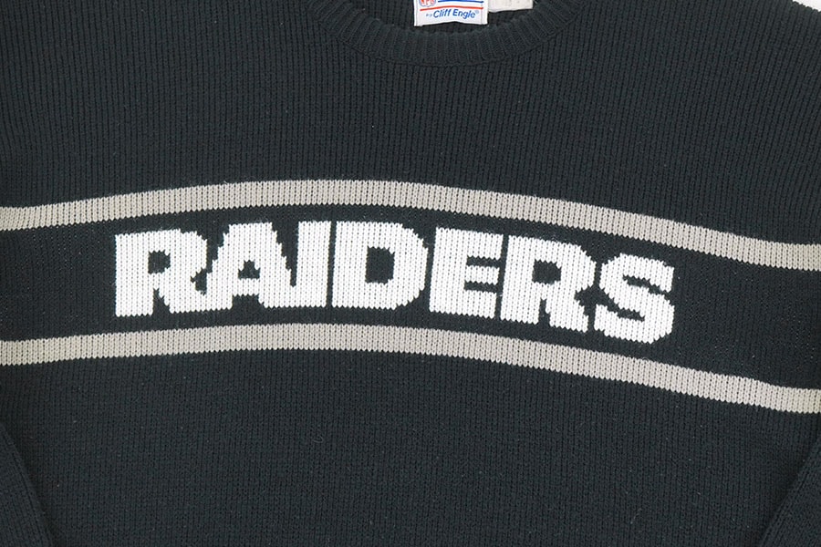 90's PRO LINE by Cliff Engle ''RAIDERS'' ウール ニットセーター