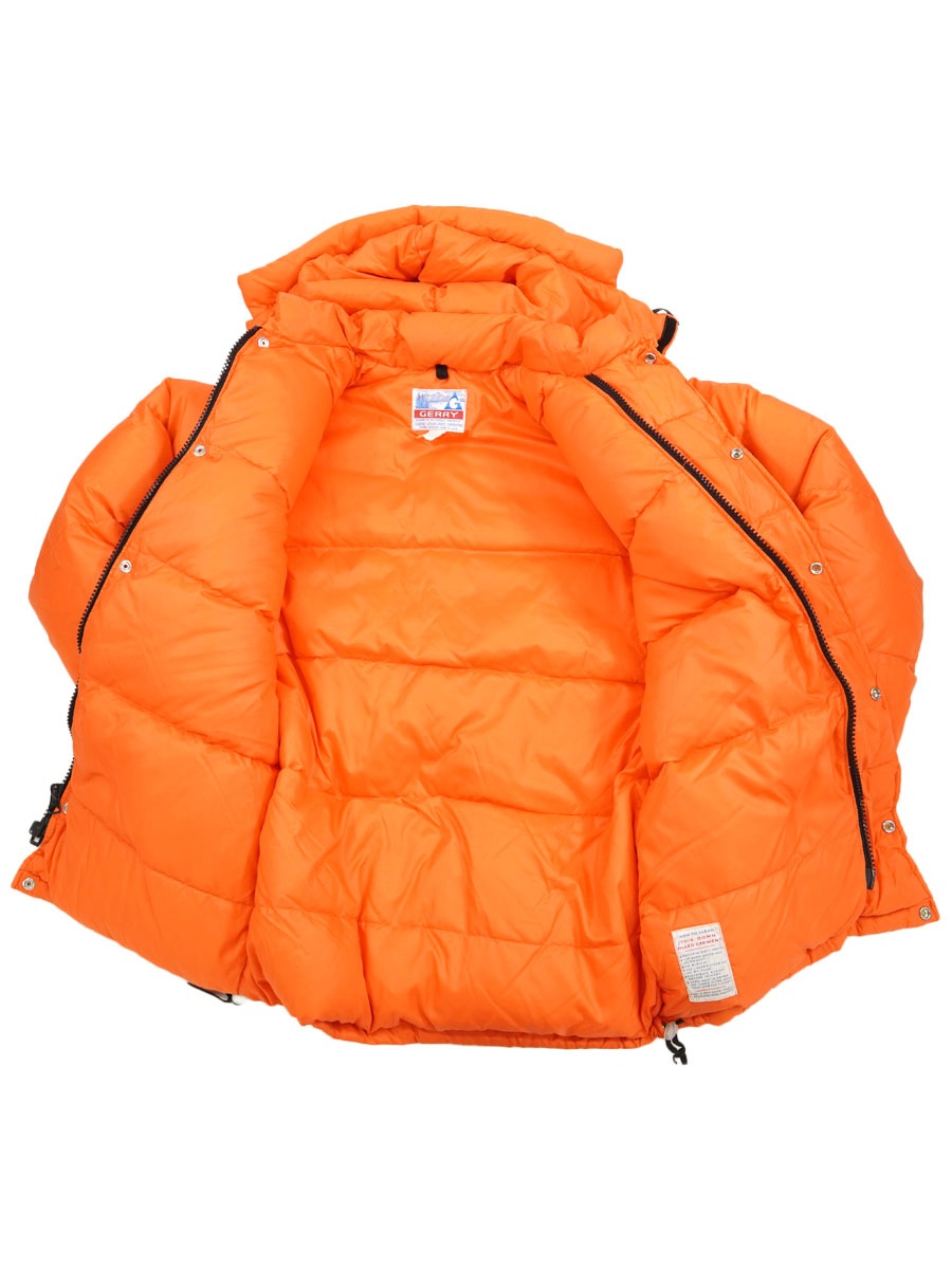 ランバンスポール ゴルフダウンジャケット ダウン95% 袖フード取外可 オレンジ 70's GERRY フード付き ダウンジャケット オレンジ 表記(L) | NEW ITEM