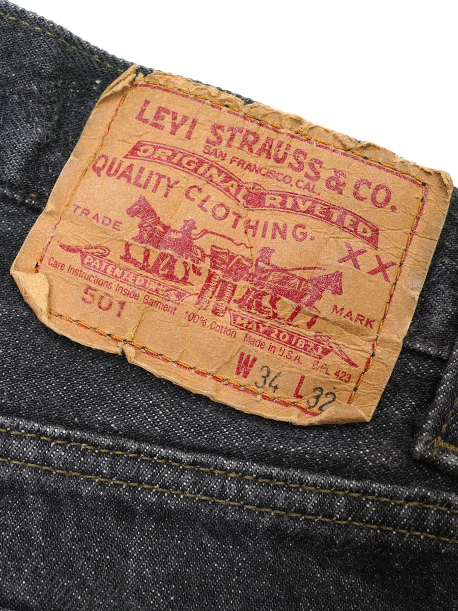 Supreme x Levi's ブラックデニムパンツ 32インチ 90s USA製 Levi's 550 ブラックデニムパンツ W31L32 | 古着屋 Uan