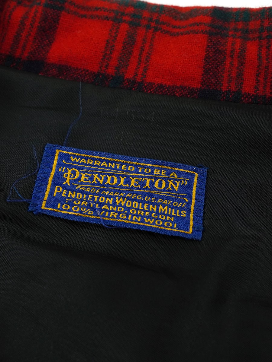 40's～ PENDLETON 好配色チェック ウールテーラードジャケット 表記(42