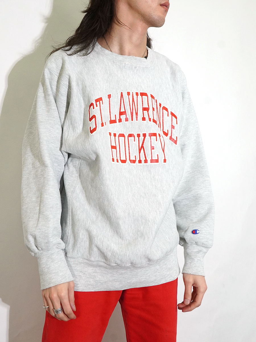 90'S CHAMPION REVERSE WEAVE ''ST.LAWRENCE HOCKEY'' (SIZE.X LARGE