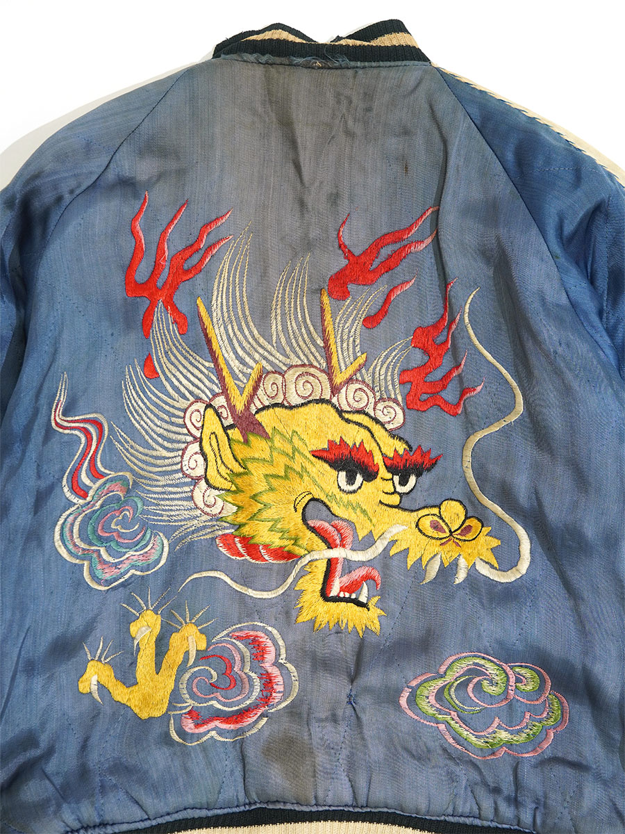 50's ''Honolulu'' 虎x龍 黒別珍スカジャン 実寸(M位) | NEW ITEM