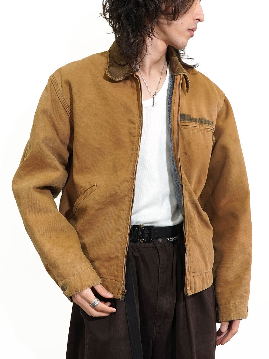 70's Carhartt プリントタグ デトロイトジャケット ブラウン