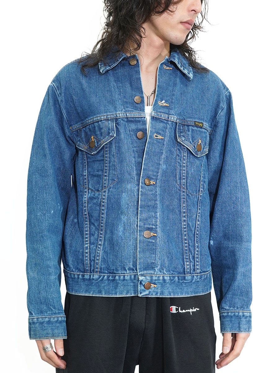 70's Wrangler 127MJ デニムジャケット 良雰囲気 表記(42) USA製