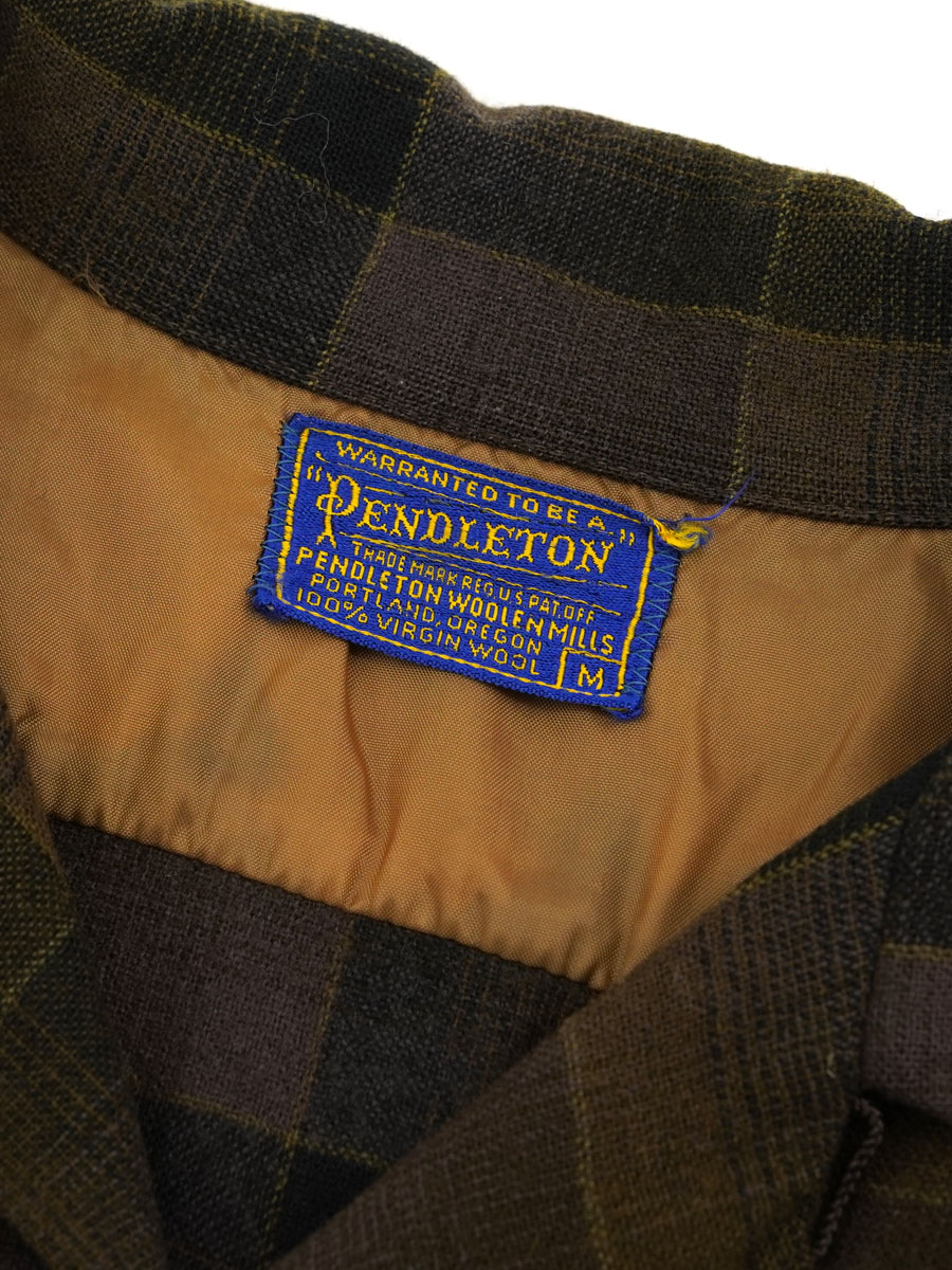 50'S PENDLETON PLAID BOARD SHIRT (SIZE.MEDIUM)