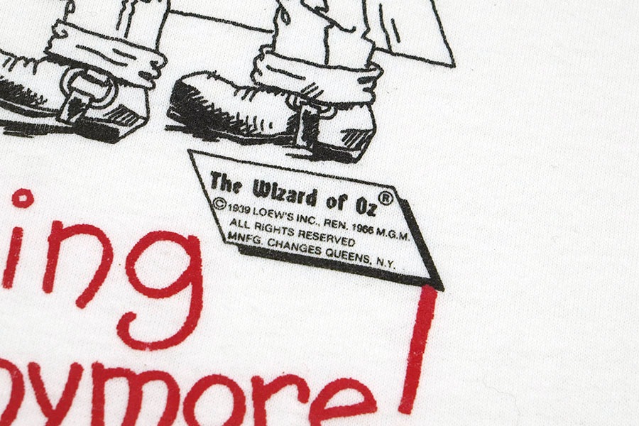 90'S CHANGE'S ''THE WIZARD OF OZ'' T SHIRT WHITE (SIZE.MEDIUM) MADE IN USA