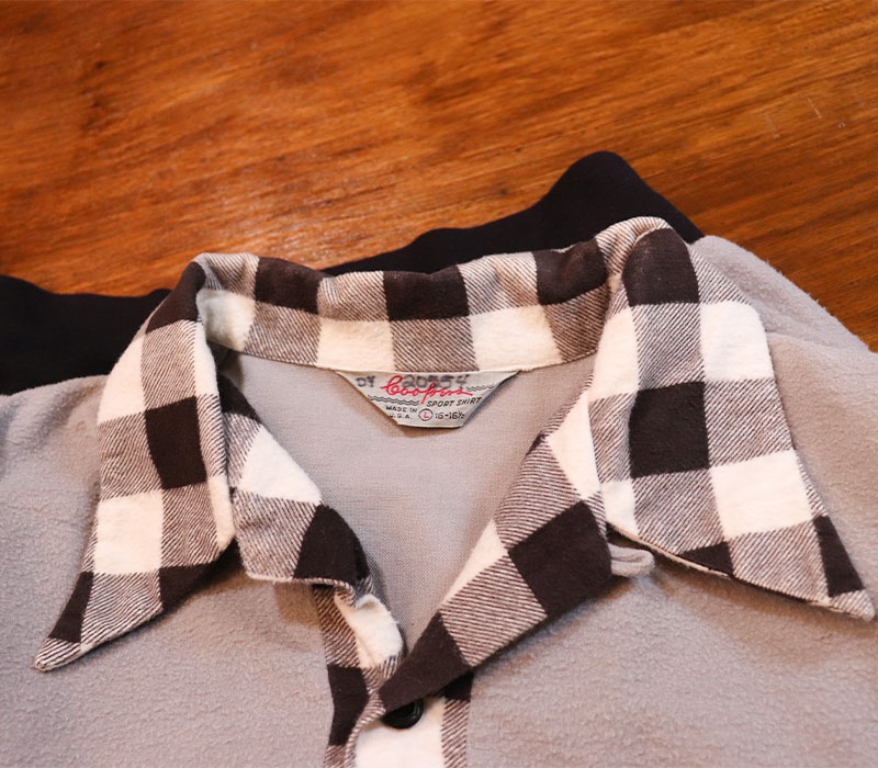 1950s FLANNEL SHIRT , PULLOVER , Size L