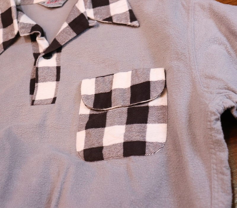 1950s FLANNEL SHIRT , PULLOVER , Size L